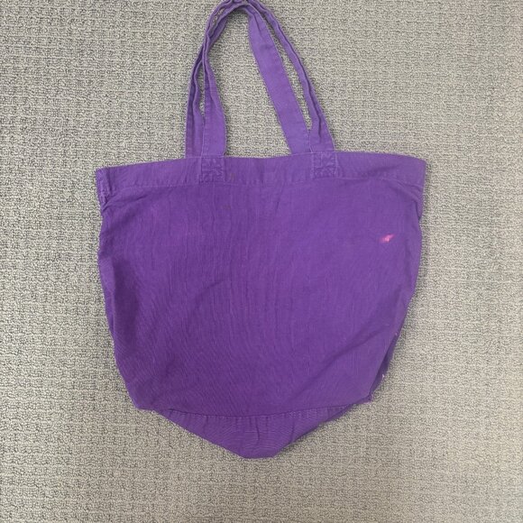 Y2K Victorias Secret Love PINK Dog Shoulder Tote Bag Cotton Canvas 1986 Y2K - Picture 2 of 11